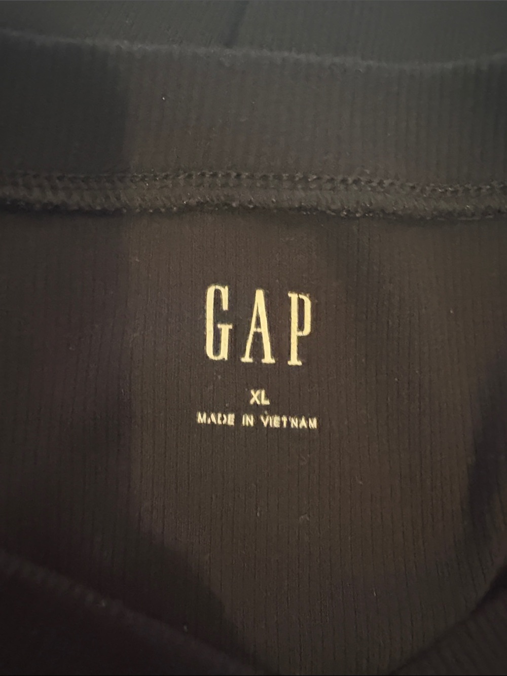 GAP Women's Black Long-Sleeve Henley Shirt - Picture 4 of 5